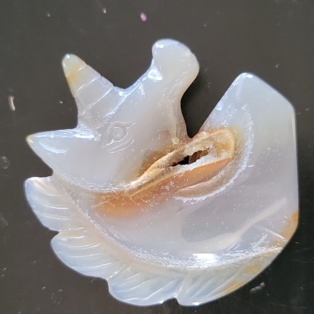 Agate Crystal Unicorn Druzy - Picture 5 of 9